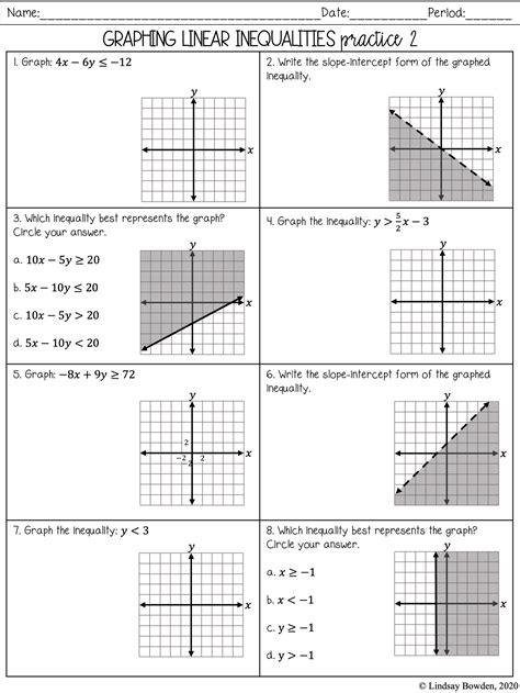 Two-Step Inequalities Worksheets. . Graphing linear inequalities word problems worksheet